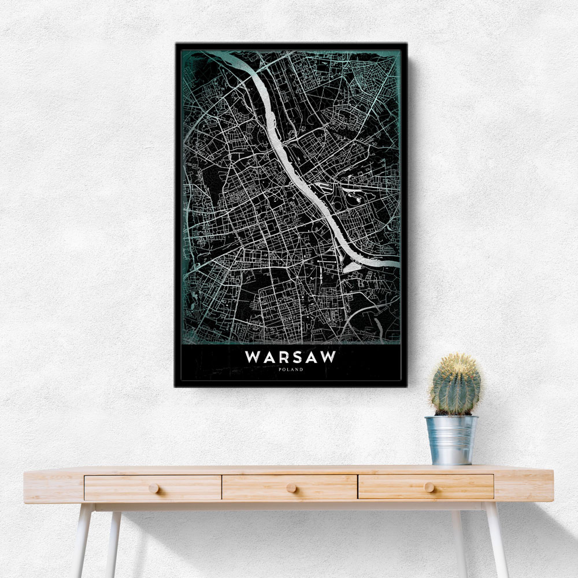 Warsaw Map Wall Art